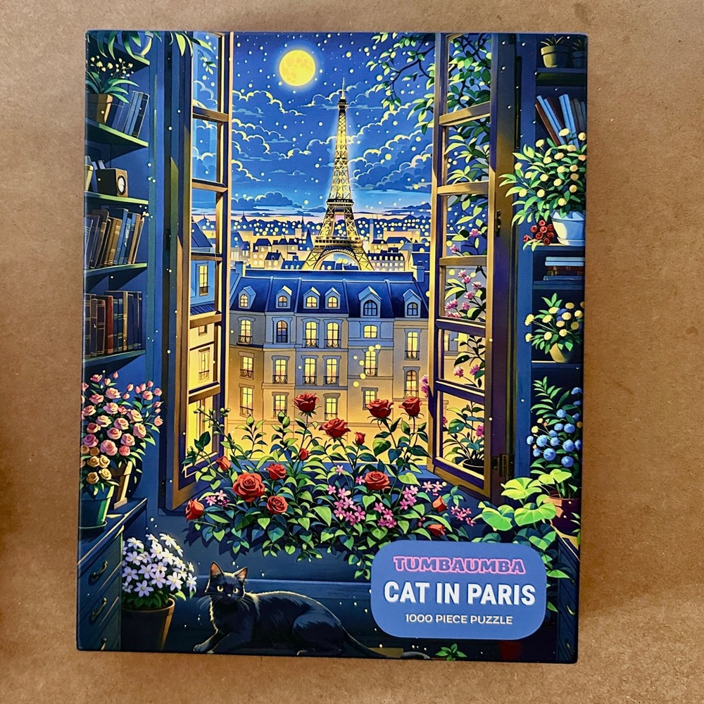 Tumbaumba Cat in Paris 1000 piece puzzle